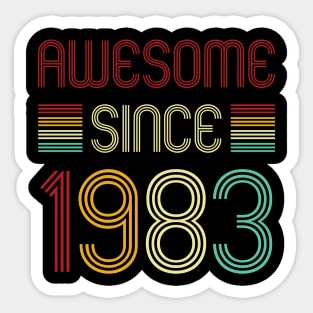 Vintage Awesome Since 1983 Sticker